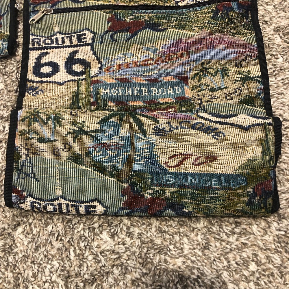 Route 66 Tapestry Travel Tote Bag - Picture 5 of 14